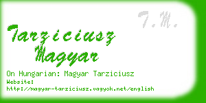 tarziciusz magyar business card